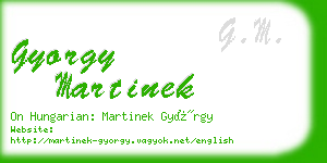 gyorgy martinek business card